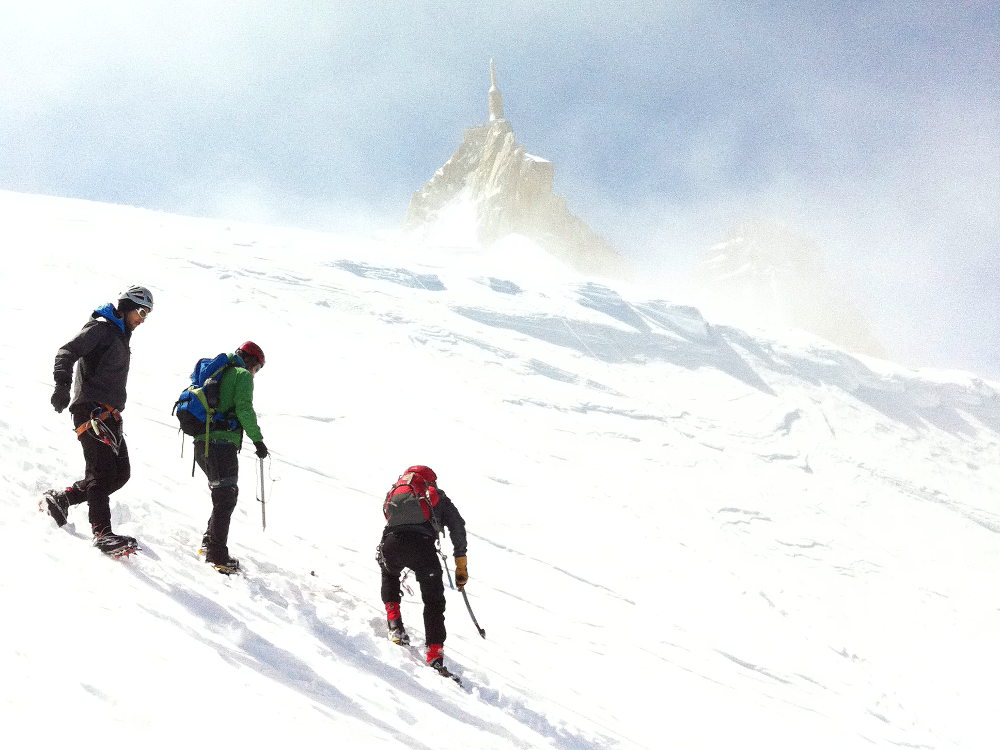 Test de chaussures d'alpinisme à l'Aiguille du Midi