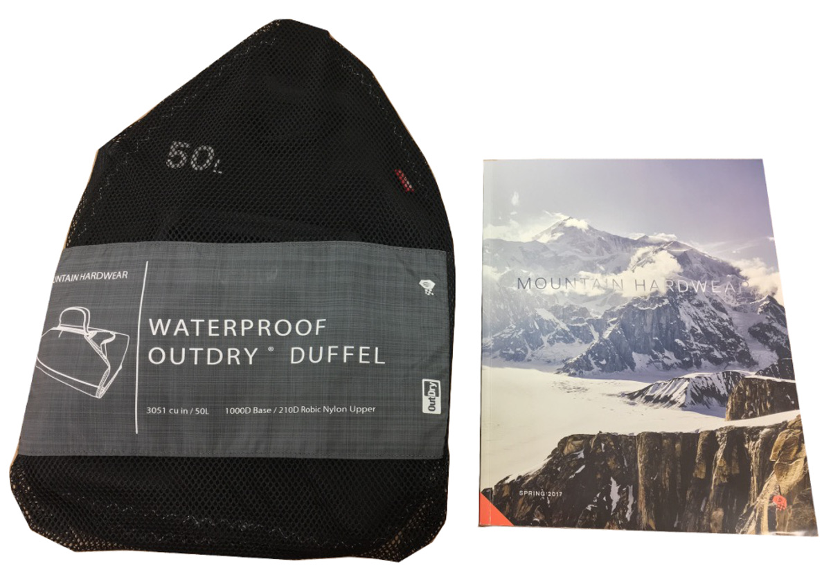 Duffel bag imperméable Mountain Hardwear replié